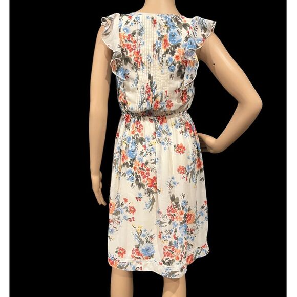 ABERCROMIE & FITCH Women's Ruffle Sleeve Midi Dress Floral Cottagecore Sz S - Picture 6 of 7